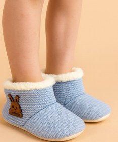 Resim dinamik çocuk Bebek Panduf Patik Triko Wellsoftlu Kaydırmaz Taban (Tabanölçü 13cm) Ev Botu Terliği Kreş Ayakkabısı 