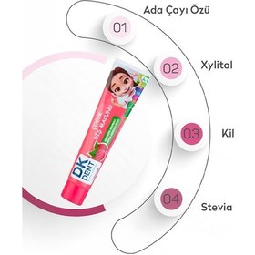 Resim Dkdent Ahududu Aromalı Florürsüz Vegan Çocuk Diş Macunu - Pırıl 50 Ml X 2 Adet Çürük Önleyici 