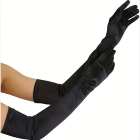 Resim 1 çift Kadınlar için Zarif Uzun Eldiven, Performans Akşam Elbisesi Eldivenleri 