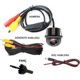 Resim YATE10 Geniş Açı HD Dinamik Hareketli Çizgili Trajectory Tecnology Arka Görüş Kamerası Uyumlu 