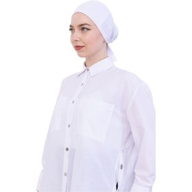 Resim Modish Group Kadın Tesettür Bone Bağcıklı Dikişsiz Penye 4 Parça Set Siyah, Beyaz 