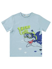 Resim Civil Boys Shark Cool Baskılı 2-5 Yaş Pijama Takımı - Mavi - Buz Mavi / 4-5 Yaş 