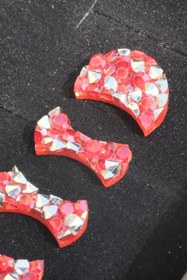 Resim TASARIM ARABAM ATİKE ELİF AKIN Kırmızı Audi Araçlarla Uyumlu Direksiyon Taşı 