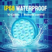 Resim Willowhaven 2 Kumandalı 4 Işıklı 15 Led Havuz Aydınlatması 10 Mod Rgb Havuz Spa Akvaryum Dekor 
