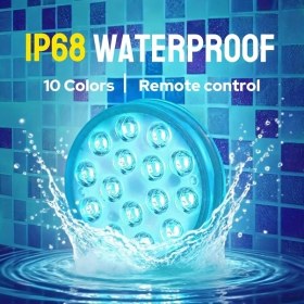 Resim Willowhaven 15 Led Havuz Işığı 10 Mod 2 Işık 1 Kumanda Havuz Akvaryum Dekor 