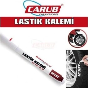 Resim Carub Lastik Kalemi Beyaz Universal Uyumlu Motosiklet Aksesuarı Yüksek Kalite 