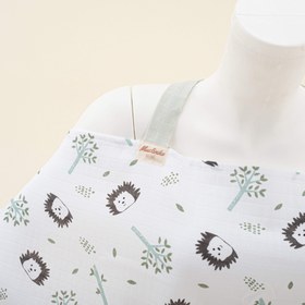 Resim Çift Katlı Muslin Emzirme Önlüğü - Kirpi 