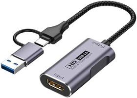 Resim Video Yakalama Kartı 4K HDMI - USB-A/USB-C Yakalama Kartı Full HD 1080P 60FPS USB3.0 Oyun, Akış, Öğretim, Video Konferans için Video ve Ses Kaydı Yakalama 