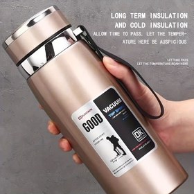 Resim HOTU 1000ml Vakumlu Isı Yalıtımlı Termos - Çelik Sızdırmaz Seyahat Çay Fincanı, 360 Derece Çevrilebilir Su Geçirmez Tasarım, Kamp ve Seyahat için Büyük Kapasiteli, Pilsiz veya Güç Gerektirmeyen 
