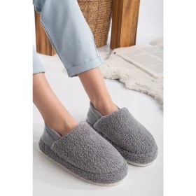 Resim Kadın Panduf Ev Botu Ev Ayakkabısı Kalın Hafif Taban 