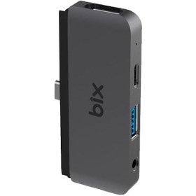 Resim Bix BX16HB Type-C to 4K HDMI 3.5mm Aux PD USB 3.0 Hub Çoklayıcı Dönüştürücü Adaptör 