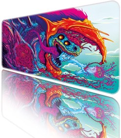Resim HELİXSUN 70x30 Cm Gaming Oyuncu Mouse Pad Kaymaz Taban Büyük Klavye Fare Altlığı Mousepad Hyperbeast 