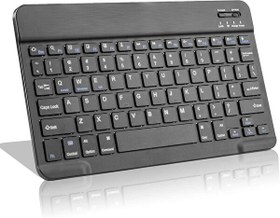 Resim BL30 Bluetooth 10" iOS Windows Android Uyumlu Kablosuz Klavye Türkçe Şarjlı Multimedia Ultra İnce Siyah 