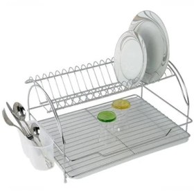 Resim Bulaşık Sepeti Çift Katlı Tabaklık Jasmin Model 