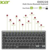 Resim Acer Okr220 Multidevice Dual Mode 2.4ghz Bluetooth Klavye Siyah 