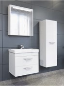 Resim NETDEKO Maria 60 Cm Banyo Dolabı -beyaz (boy Dolap Dahil ) 