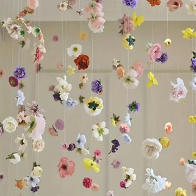 Resim 20 adet Canlı Renkli Yapay Çiçek Garlandı - DIY, Düğünler, Duşlar ve Yaz Parti için Çok Renkli Çiçek Asma Süsleri - Güç Gerektirmez, Polyester Malzeme, Zarif Etkinlik Dekorasyonu|Balık İpi Dahil|Kolay Asma Tasarımı, Yapay Dış Mekan Çiçekleri 