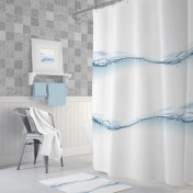 Resim Zethome Tropik Waterdrop Banyo Duş Perdesi Tek Kanat 1 x 180 x 200 cm 