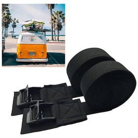 Resim Çift Sörf Tahtası Kano Kam Tokası Kayak Kayışı Açık Hava Plaj Araba Üstü Sörf Tavanı Yüksek Mukavemetli Bagaj Rafı Hızlı Çıkarma Bağlama 