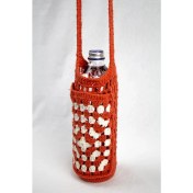 Resim Pulur.co Kiremit Rengi Örgü Suluk ve Telefon Çantası 