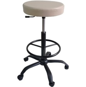 Resim Bar Taburesi Siyah Metal Ayaklı Çemberli 