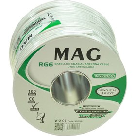 Resim MERSAT Rg59 Fa Mini Mag Dual Bitişik Anten Kablo 48 Tel (100 metre) 