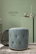 Resim Zem Chester Puf, Gri Gold 