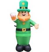 Resim 3.28ft Led Işıklı Şişme St. Patrick Günü Dekorasyonu Sallanan Şişme Işıklı Cin Şişme Dekorasyon Ev Partisi Şişme Bahçe Çim Şişme Oyuncaklar 