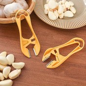 Resim 1 Adet Paslanmaz Çelik Sarımsak Soyucu - Ergonomik Manuel Bej Renkli Sarımsak Ayırıcı ve Kozalak Ayracı, Ev ve Ticari Kullanım İçin Dayanıklı Mutfak Gereci, Kolay Soyma, Kompakt Tasarım, Sağlam Yapı, Yemek Tutkunları İçin 