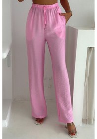 Resim Noa & Noa Kadın Bağcıklı Dokuma Tensel Takım Ferah & Şehirli Stil Pembe 