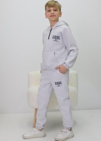 Resim Erkek Çocuk Cool Baskılı Eşofman Takımı - Beyaz / 12-13 Yaş 