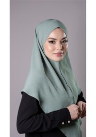 Resim Hürrem Bone Çağla Yeşili Pratik Hazır Geçmeli Tesettür Eşarp Aerobin Kumaş Çapraz Hijab 2307 32 