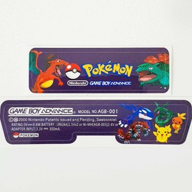 Resim Nintendo GameBoy Advance Arka Yapıştırma Pokemon MODEL 13 GBA Back Tag Sticker 