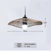 Resim Dianziye Yeni Çin Stili Kağıt İp Kulpü, Konukevi-restoran-fırıncı Dükkanı İçin Kreatif Retro Köy Tarzı, Kendi Elinizle Tasarlayabileceğiniz Aydınlatma Xh23-022 Sarı Diğer 