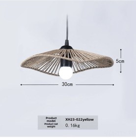 Resim Dianziye Yeni Çin Stili Kağıt İp Kulpü, Konukevi-restoran-fırıncı Dükkanı İçin Kreatif Retro Köy Tarzı, Kendi Elinizle Tasarlayabileceğiniz Aydınlatma Xh23-022 Sarı Diğer 