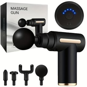 Resim Taşınabilir Fasya Masaj Tabancası 4 değiştirilebilir başlık ile - Sırt, Boyun, Bacaklar ve Bel için Derin Doku Masajı | Şarj Edilebilir USB-C | Erkekler ve Kadınlar için İdeal Hediye, Masaj Tabancası 