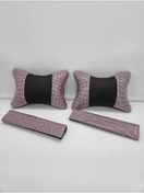 Resim sıcak köşe Pırlanta Şeker Pembe Taşlı Boyun Yastığı Ve Emniyet Kemer Pedi 