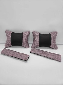 Resim sıcak köşe Pırlanta Şeker Pembe Taşlı Boyun Yastığı Ve Emniyet Kemer Pedi 