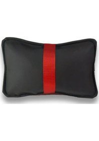 Resim Toyota Avensıs Sw Uyumlu Araç,araba,kırmızı Şerit Boyun Yastığı 2 Adet Siyah 