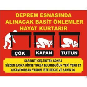 Resim Deprem Uyarı Levhası Ikaz Levha Uyarı Levha Uyarı Levhaları 