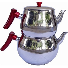 Resim Jumbo Boy Çelik Çaydanlık 6.5 Lt 4 2.5 Çelik 