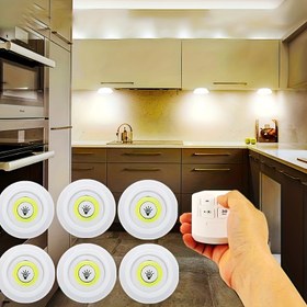 Resim 6'lı/3'lü Akıllı Kablosuz LED Dolap Altı Aydınlatma, Hareket Sensörlü COB Gece Lambası - Uzaktan Kumandalı, Gardrop, Merdiven ve Mutfak için, Pil Dahil Değil, Noel ve Şükran Günü İçin İdeal Hediye, ABS Malzeme, Minimalist Tasarım, Hafif Yapı, Dayanıklı Plastik, Ev Dekorasyonu, Tatil Alışverişi 