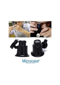 Resim Microcase Saatçi Tamirci Göz Büyüteci 20X Işıklı Siyah - Al2450 