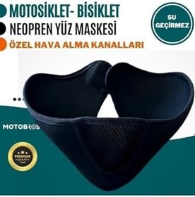 Resim Motobros Ns-980 Motosiklet Bisiklet ile uyumlu Hava Kanallı Su Geçirmez Orjinal Neopren Maske 