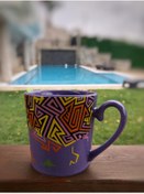 Resim BENT Desenli Seramik Kupa Bardak 