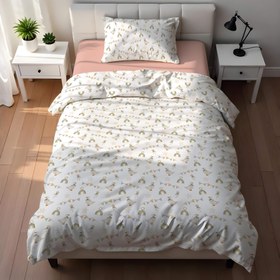 Resim Evmila Minik Ördekler Desenli Nevresim Takımı - 160x220cm Nevresim +50x70cm Yastık Kılıfı+100x200cm Çarşaf 