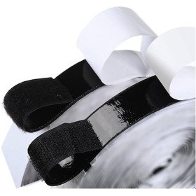 Resim Siyah Dekorasyon Yapışkanlı Ev Gadget Naylon Etiket Döngü Raptiye Bant Sihirli Etiket Kendinden Yapışkanlı Kanca 20mm 