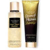Resim Victoria's Secret Coconut Passion Shimmer Vücut Losyonu Ve Spreyi 2'li Set 