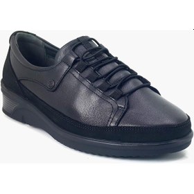 Resim Forelli Bety 24ka Kadın Anatomik Günlük Ayakkabı - Siyah-siyah Siyah 