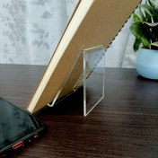 Resim Şeffaf akrilik ekran rafı, cep telefonu rafı, ürün ekran rafı, 3 mm kalınlığında, güçlü ve parlak 